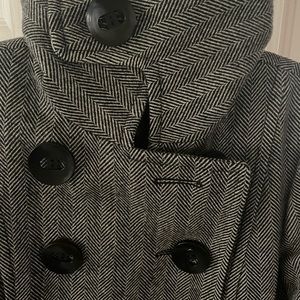 Soia and Kyo Wool Trench Coat Pea Coat